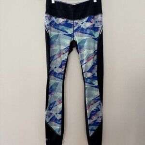 Athleta Leggings Blue Geometric Print Womens Activewear S Small